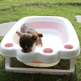 LW 접이식 강아지욕조 고양이 반려동물 폴딩 목욕통 목욕탕 온도계 욕조