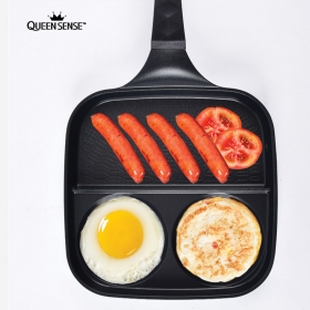 퀸센스 IH 모아 사각 나눔팬 27cm 에그팬 계란 인덕션 후라이팬